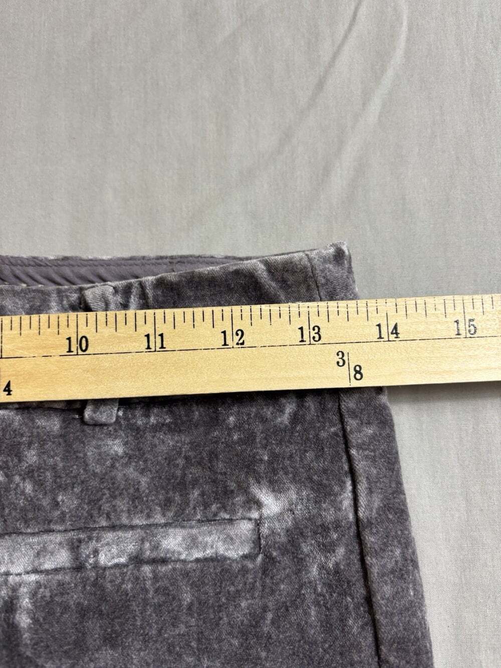 THE ESSENTIAL Anthropologie Gray velvet Velour pants Women's Size Zero 0 - Picture 5 of 7